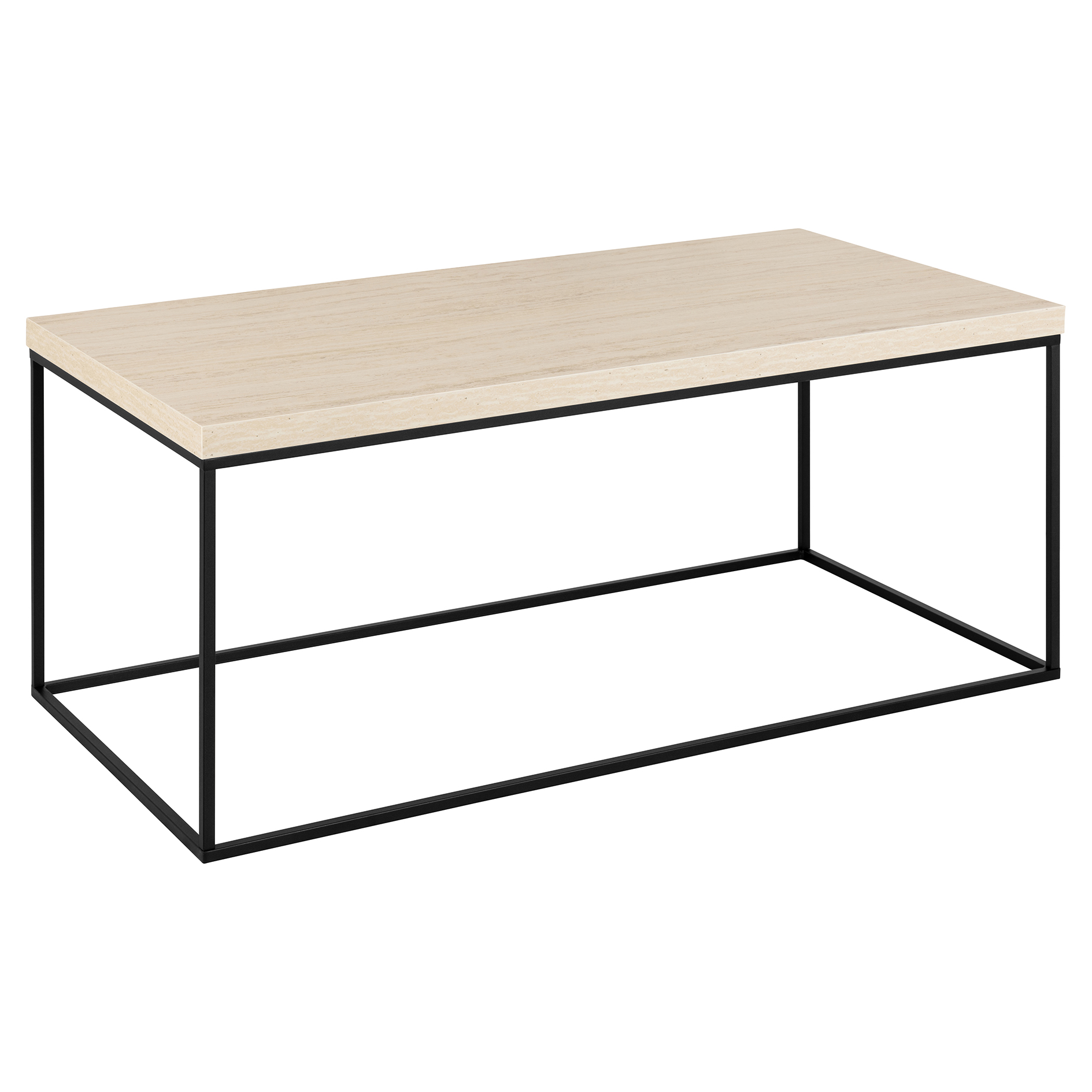 Couchtisch BAROSSA - beige-schwarz matt - 110 cm