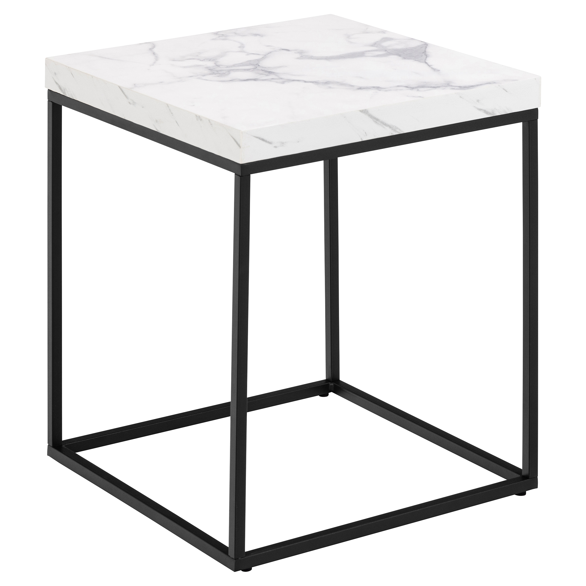 Couchtisch BAROSSA - weiß-schwarz - 40 cm