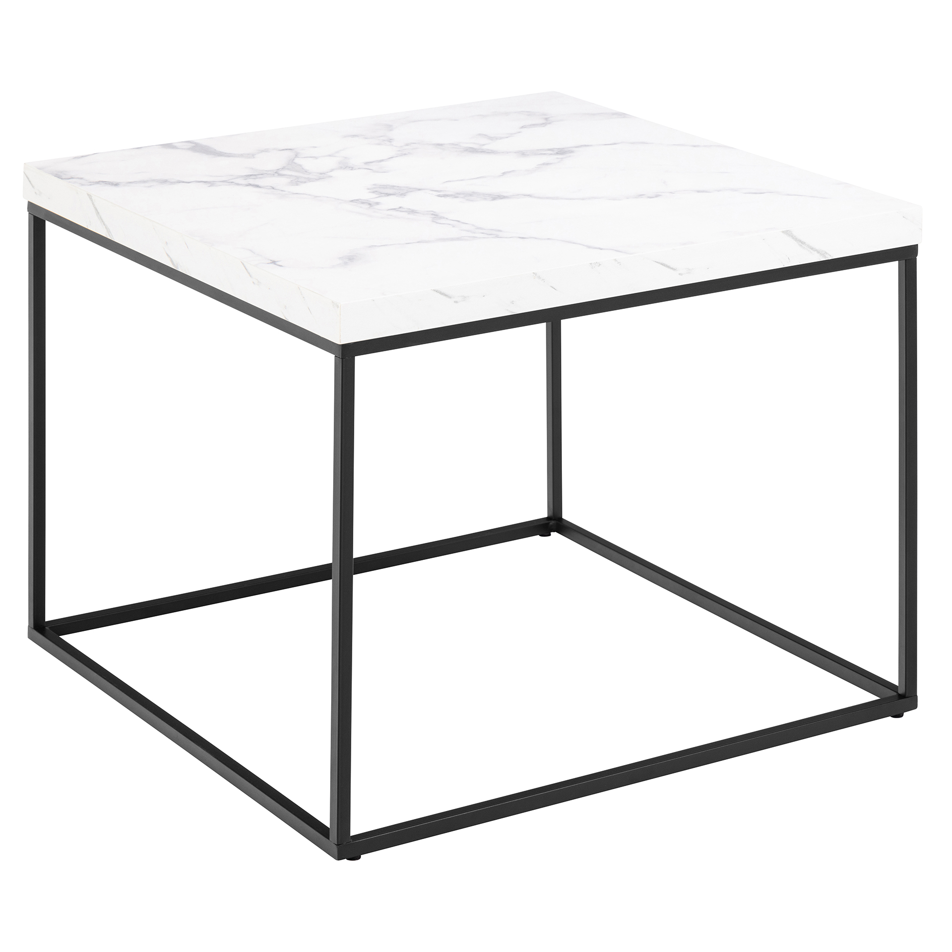 Couchtisch BAROSSA - weiß-schwarz - 60 cm