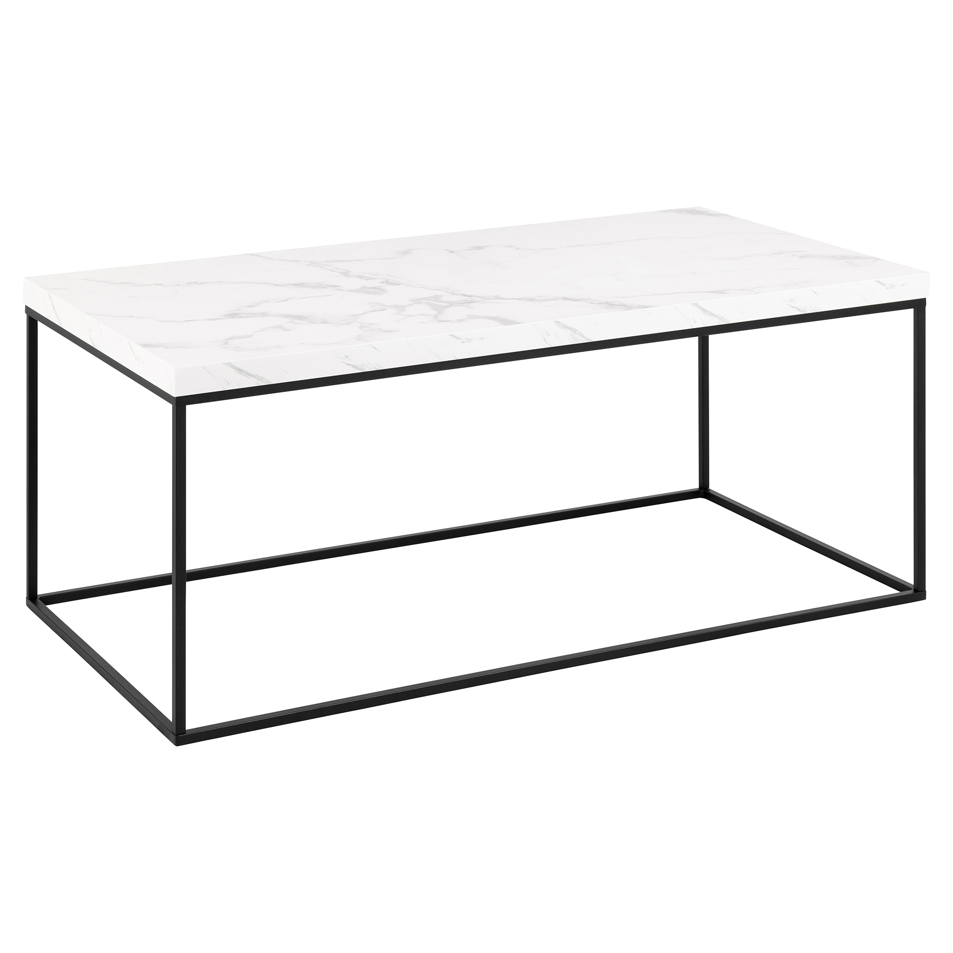 Couchtisch BAROSSA - weiß-schwarz matt - 110 cm