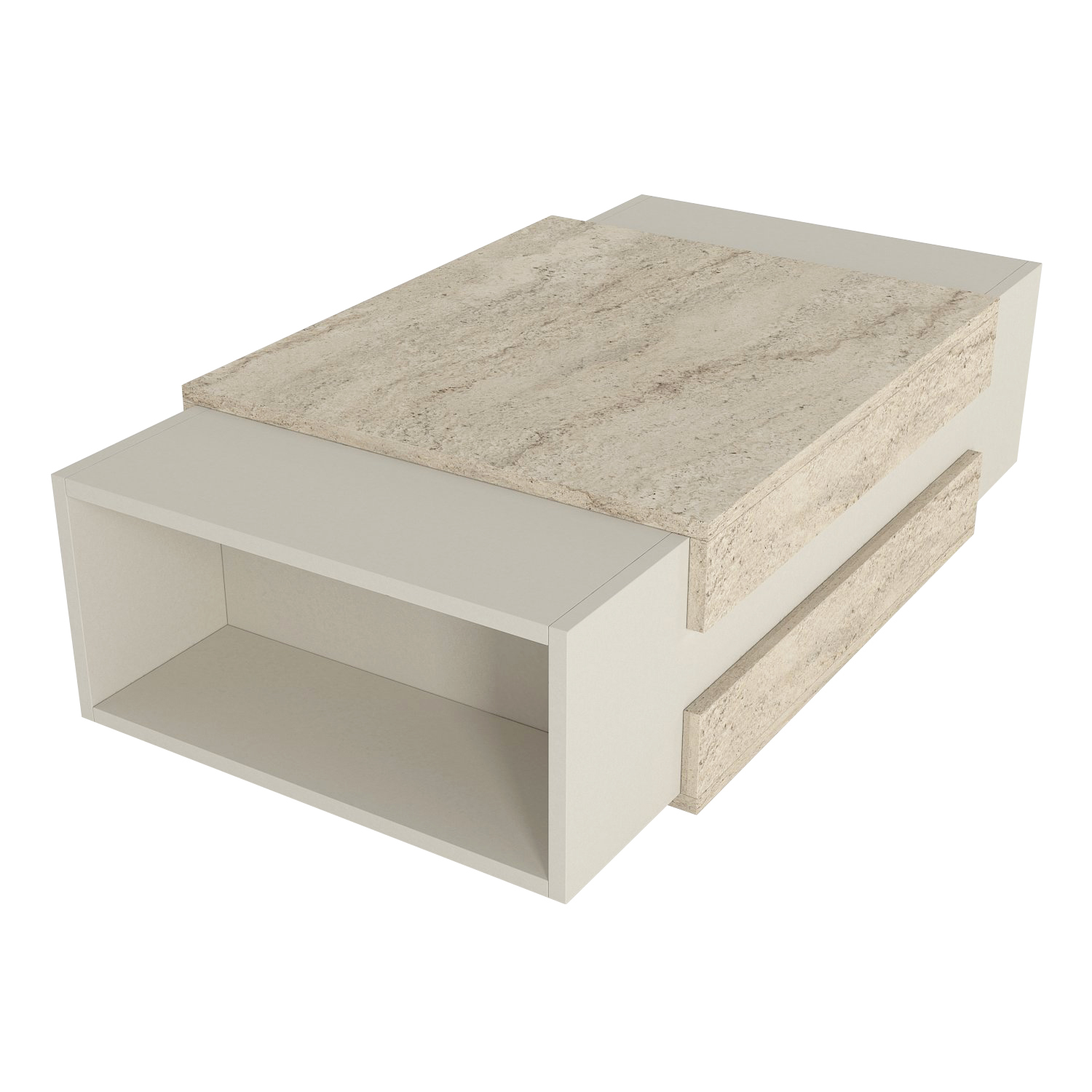 Couchtisch - beige-Granit Optik - 110 cm
