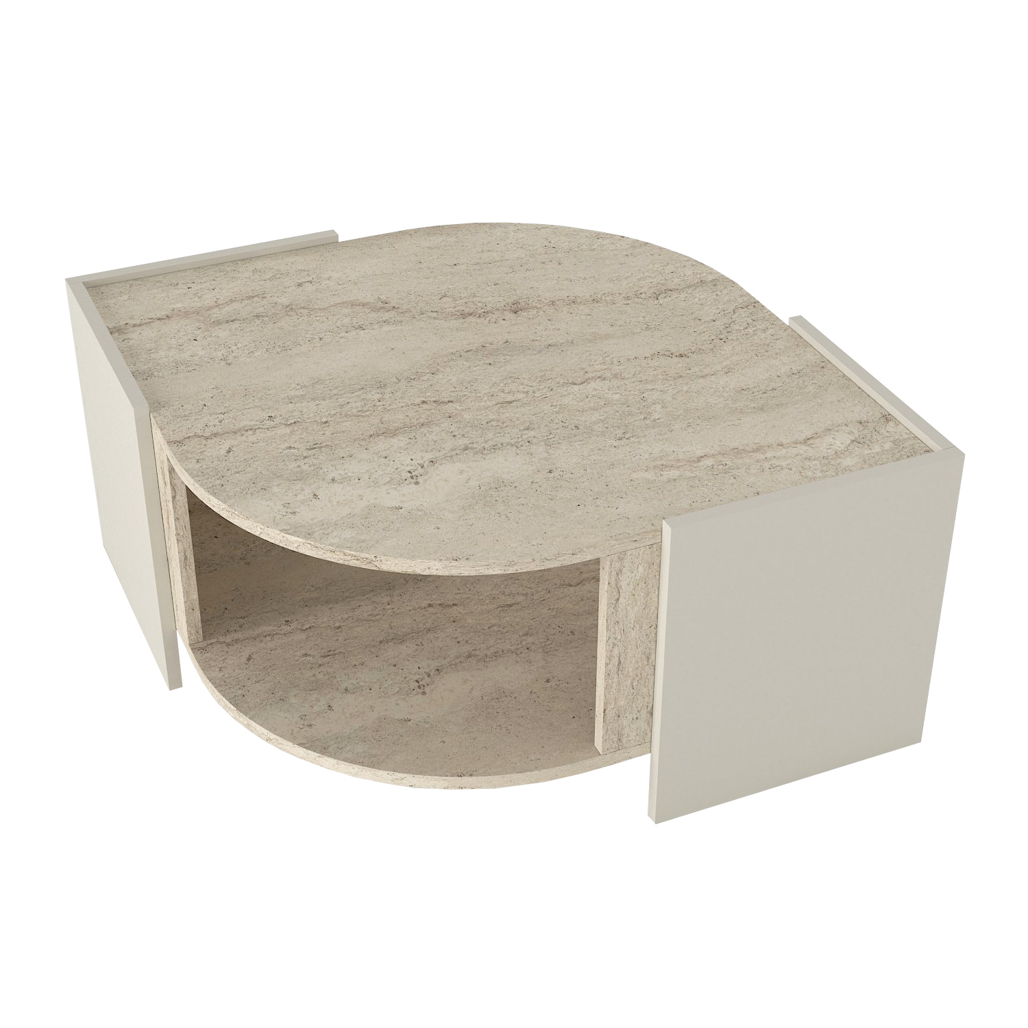 Couchtisch - beige-Granit Optik - 75 cm