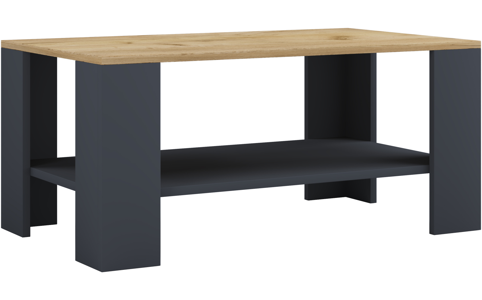 Couchtisch DALUS - anthrazit - Honig-Eiche - 90 cm