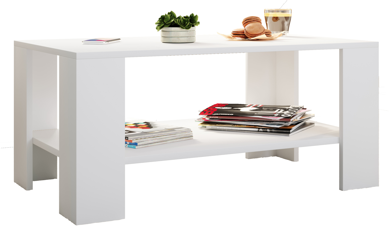 Couchtisch DALUS - weiß - 90 cm