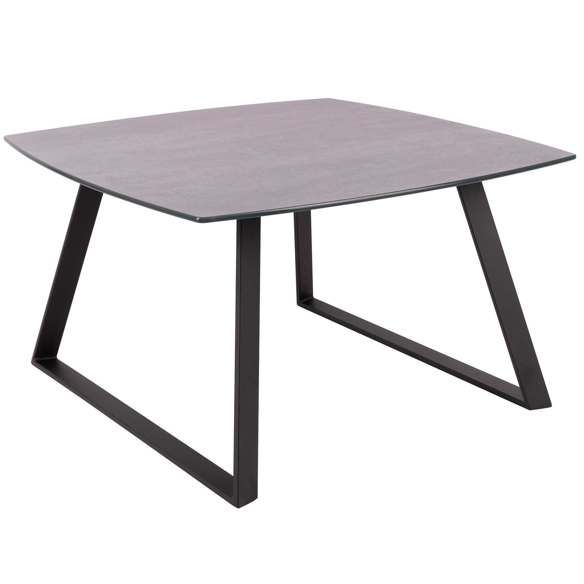 Couchtisch - dunkelgrau-schwarz - Keramik-Optik - 70x40 cm