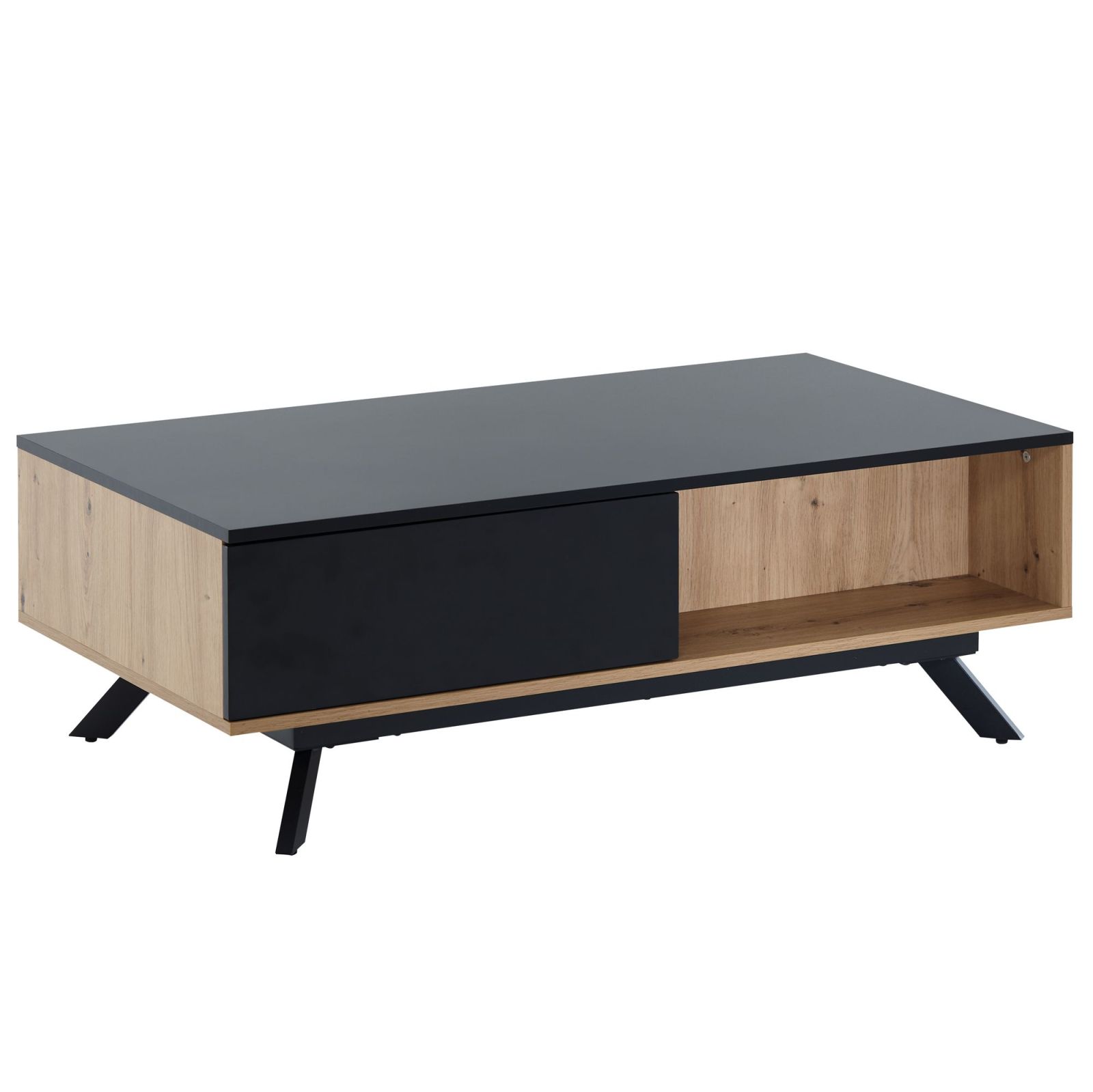 Couchtisch - Eiche - schwarz - 110 cm