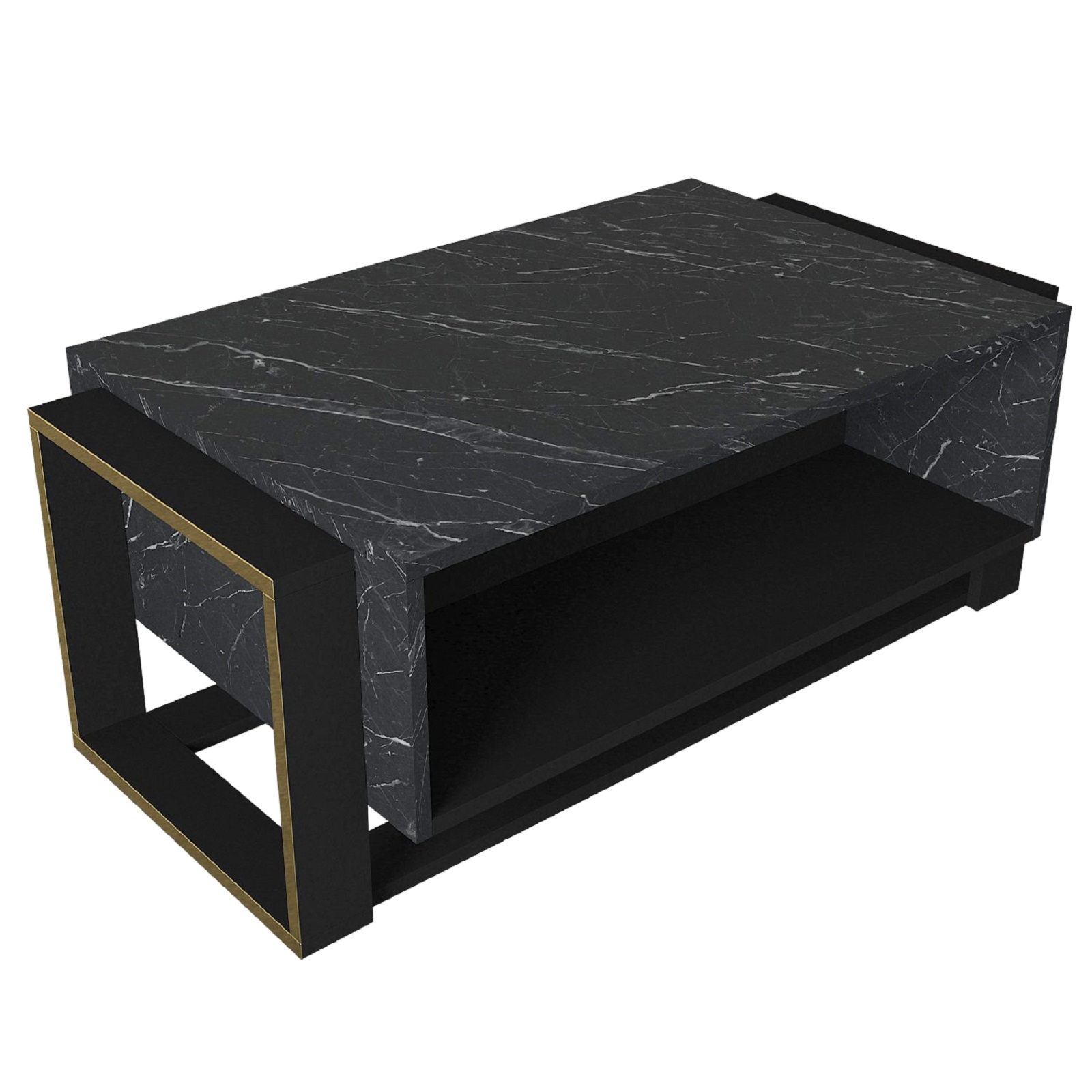 Couchtisch - grau-marmor - 107 cm