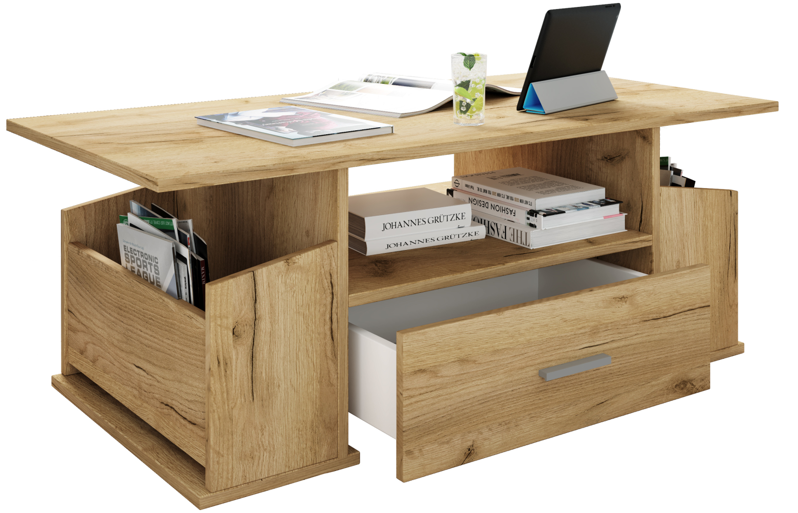 Couchtisch JUNATA - Honig Eiche - 110 cm breit