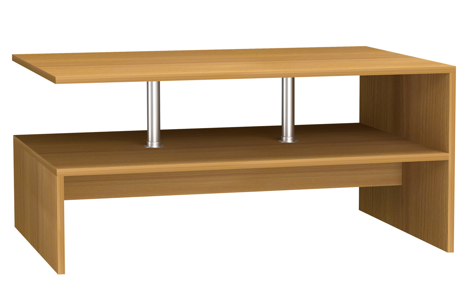 Couchtisch MALISO L - Buche - 2 Ablagen