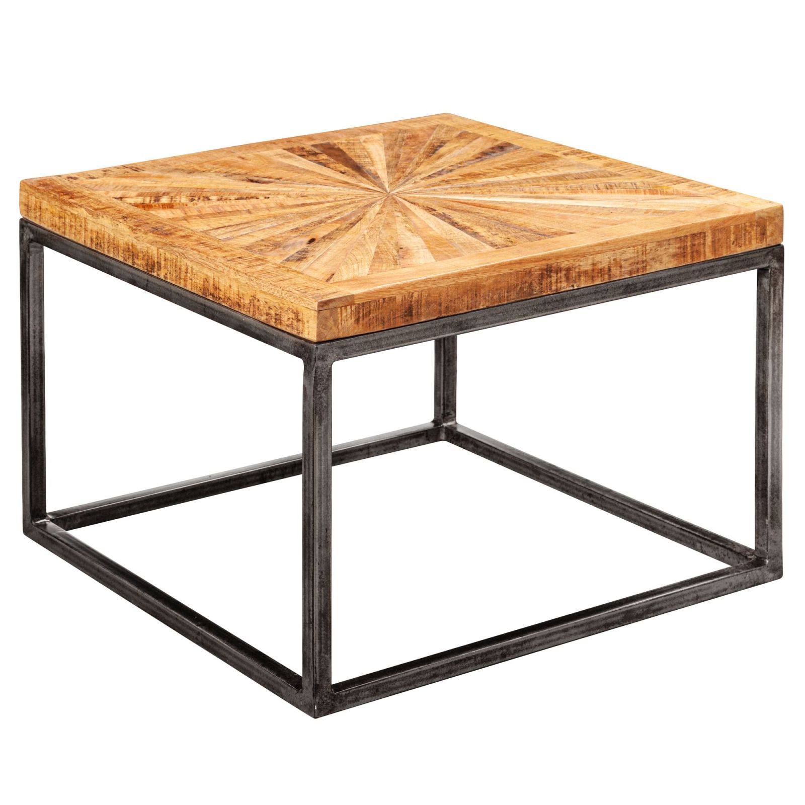 Couchtisch - Mangoholz - schwarz - 55 cm