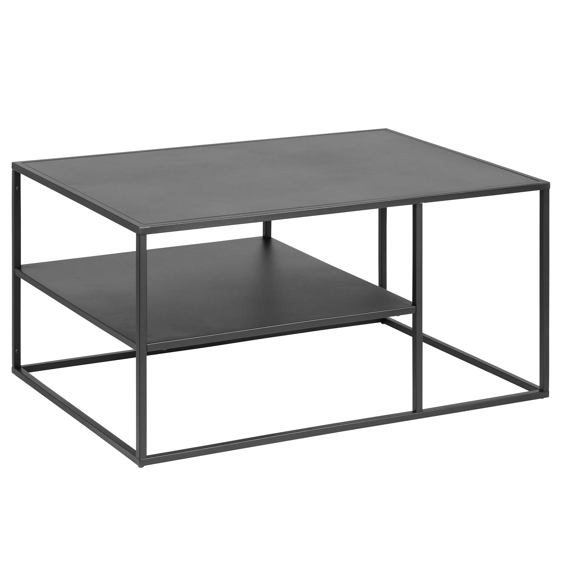 Couchtisch NEWTON - schwarz - Ablage - 90 cm