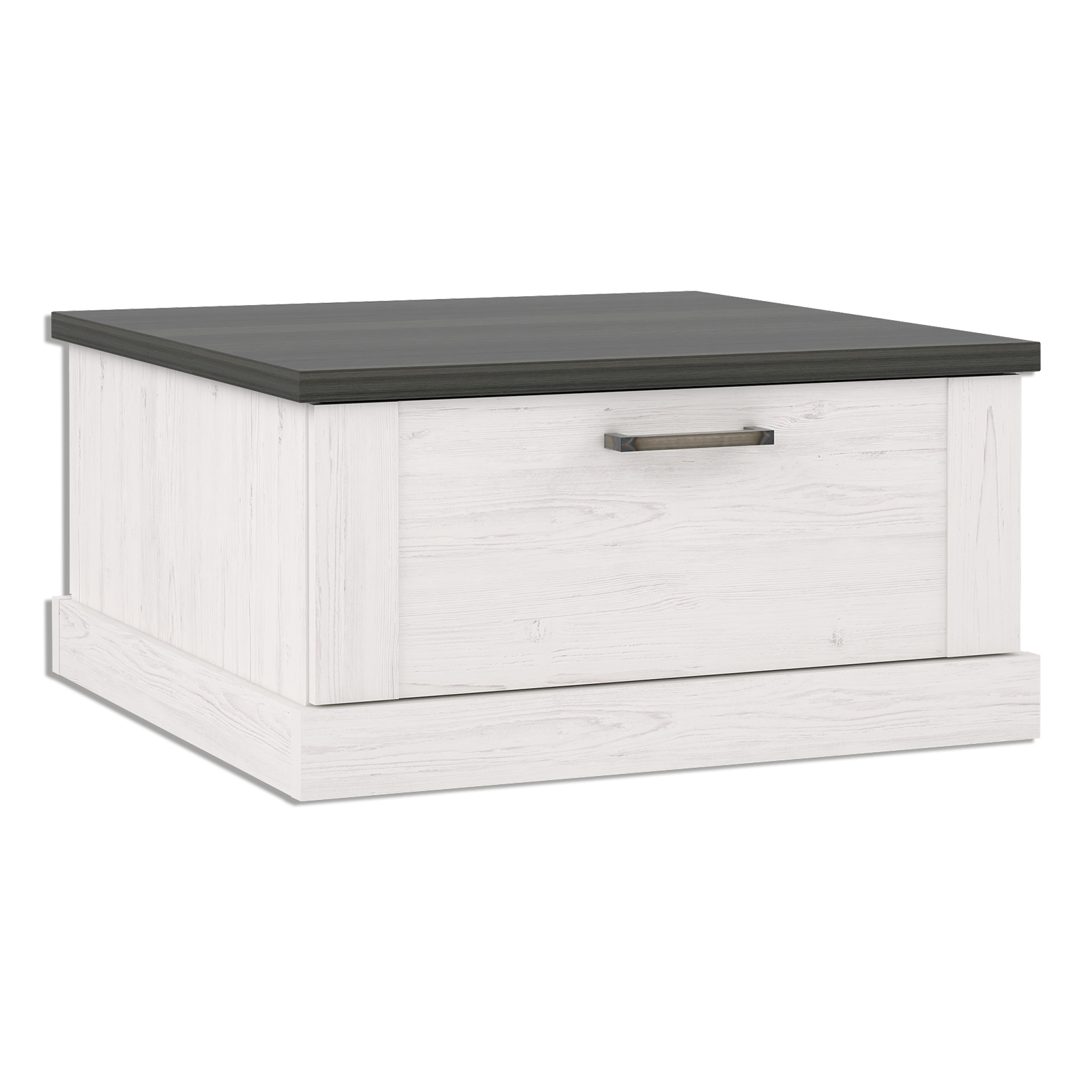 Couchtisch - Pinie weiß - Touchwood - 2 Schubkästen