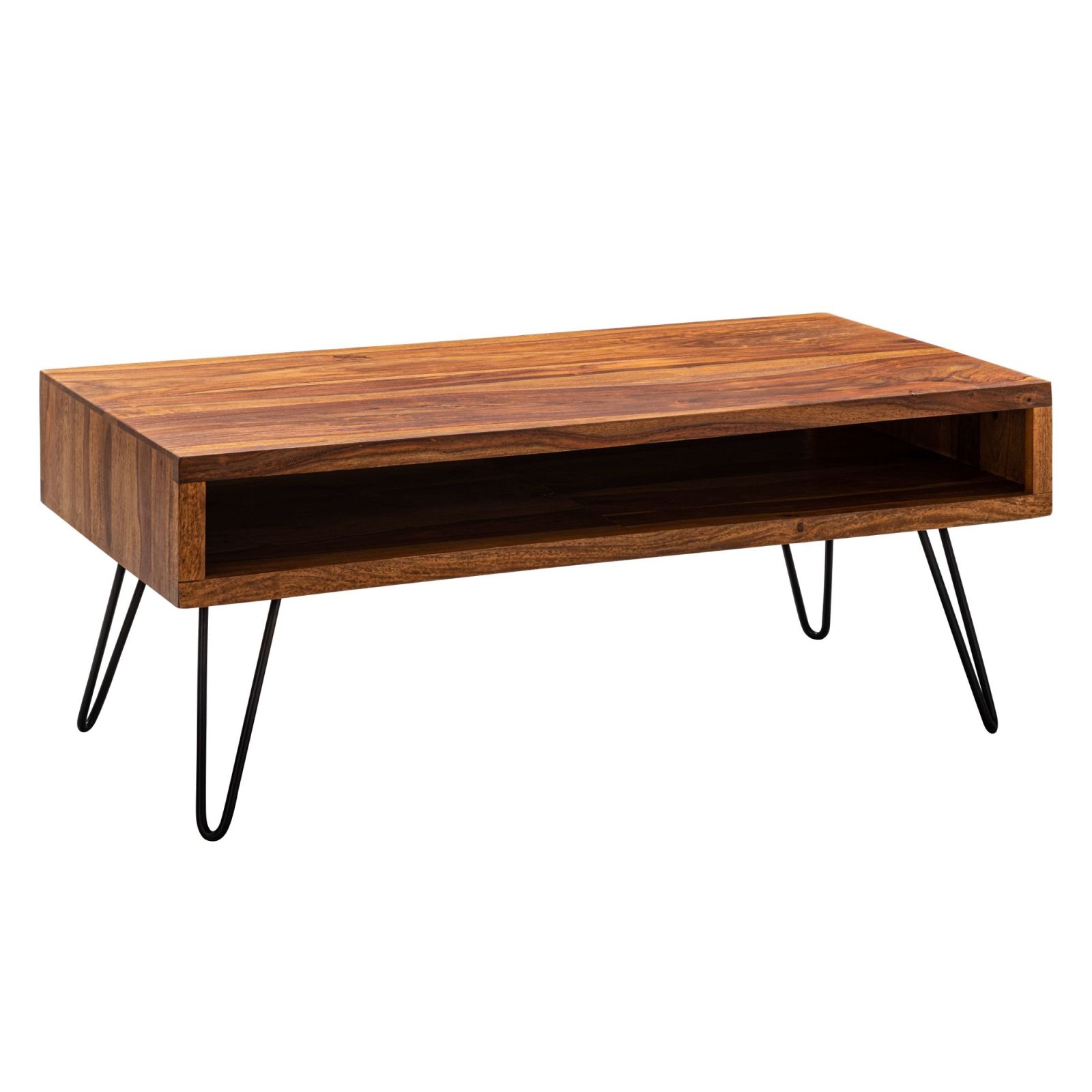 Couchtisch - Sheesham dunkelbraun - Ablagefläche - 100 cm