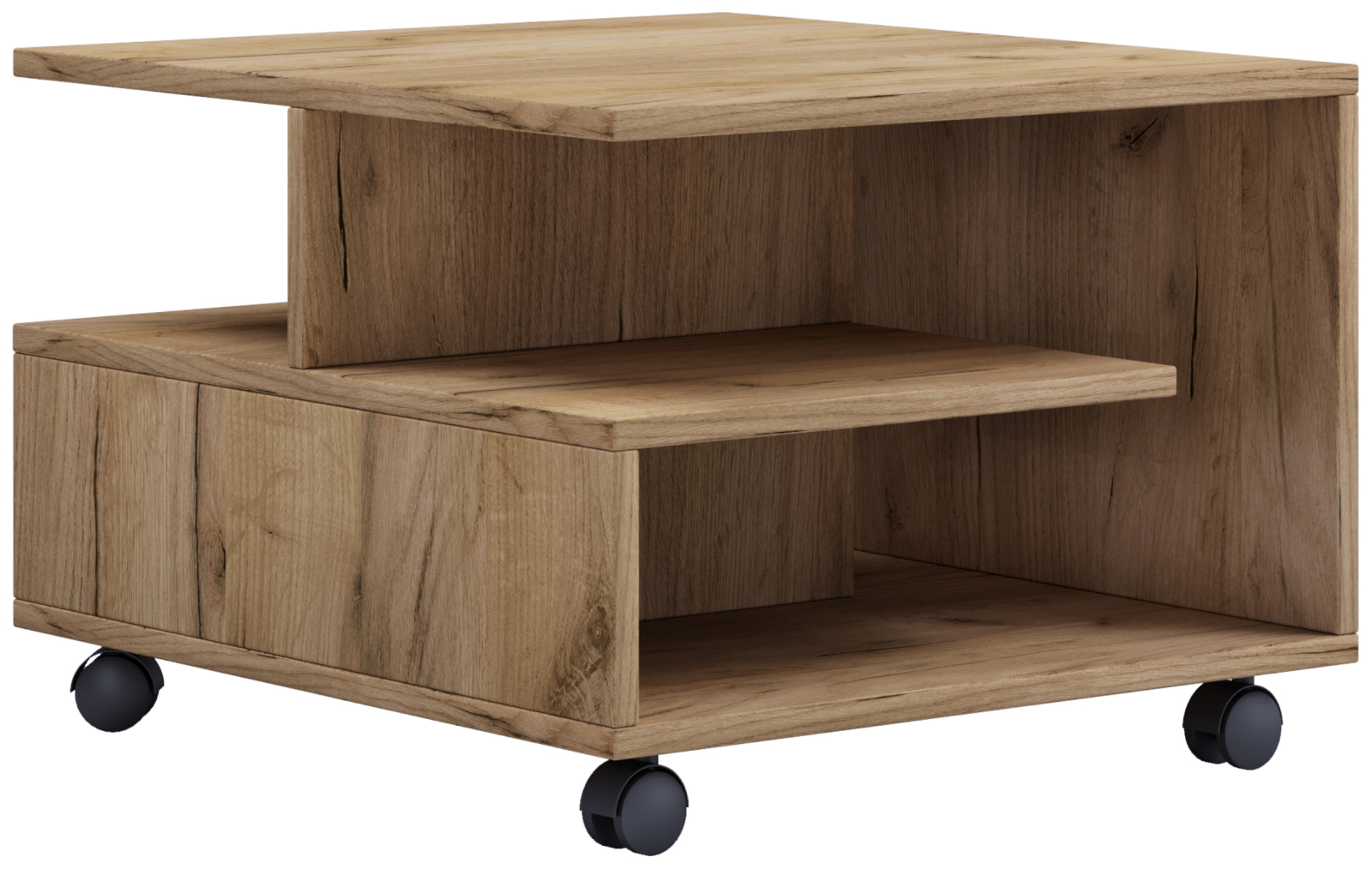 Couchtisch STANGO S - Honig Eiche - mit Rollen