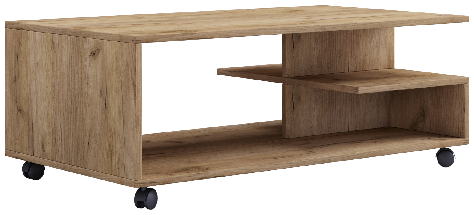 Couchtisch STANGO XL - Honig Eiche - mit Rollen