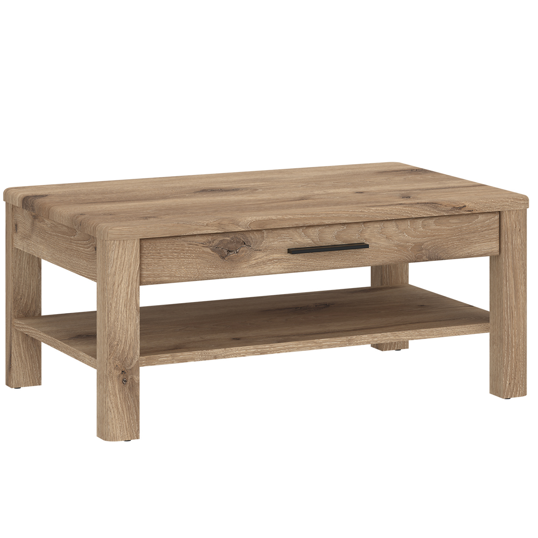 Couchtisch - Viking Oak - Kosmos grau - Schubkasten - 100x75 cm