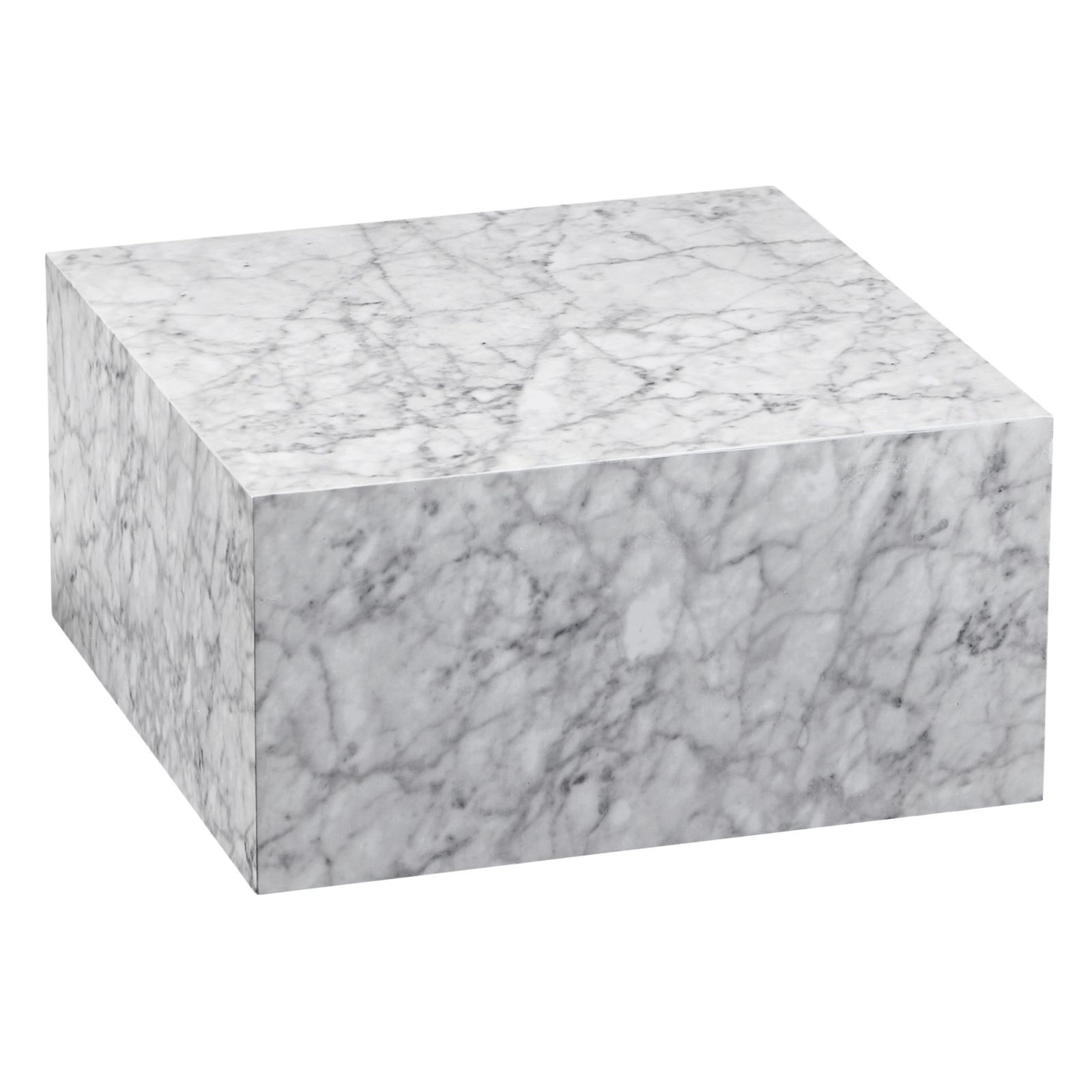 Couchtisch - weiß - Marmoroptik - 60 cm
