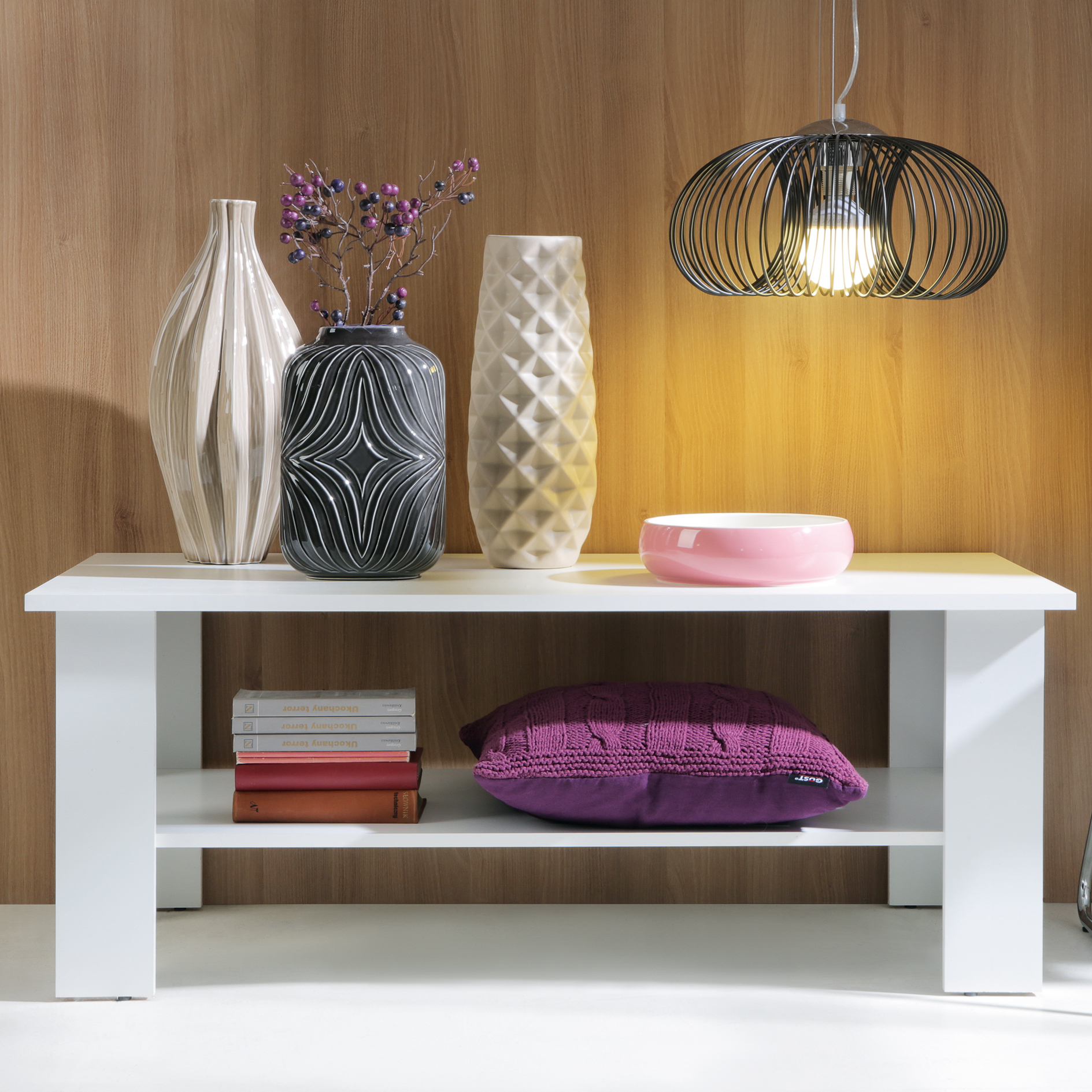 Couchtisch - weiß matt - 115 cm 