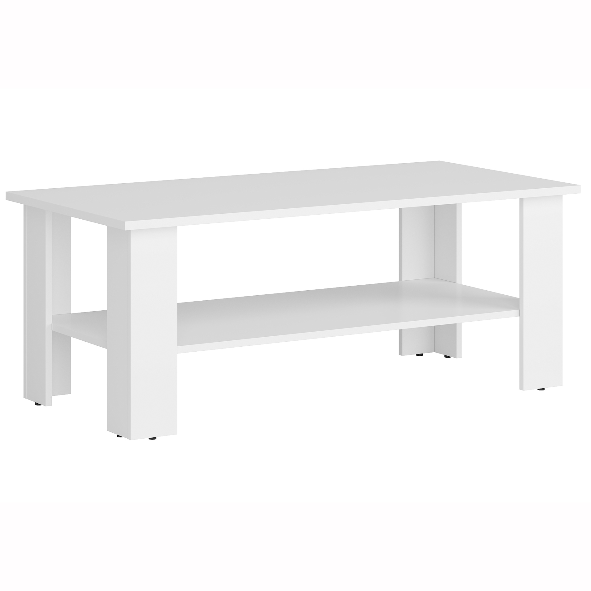 Couchtisch - weiß matt - 115 cm