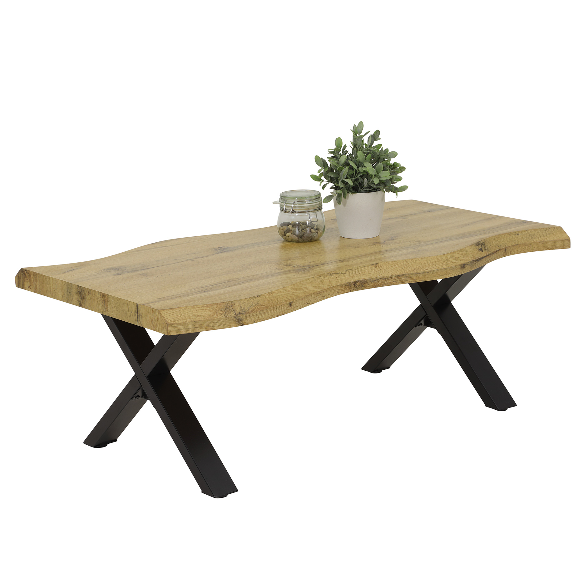 Couchtisch - Wildeiche-schwarz - 110 cm