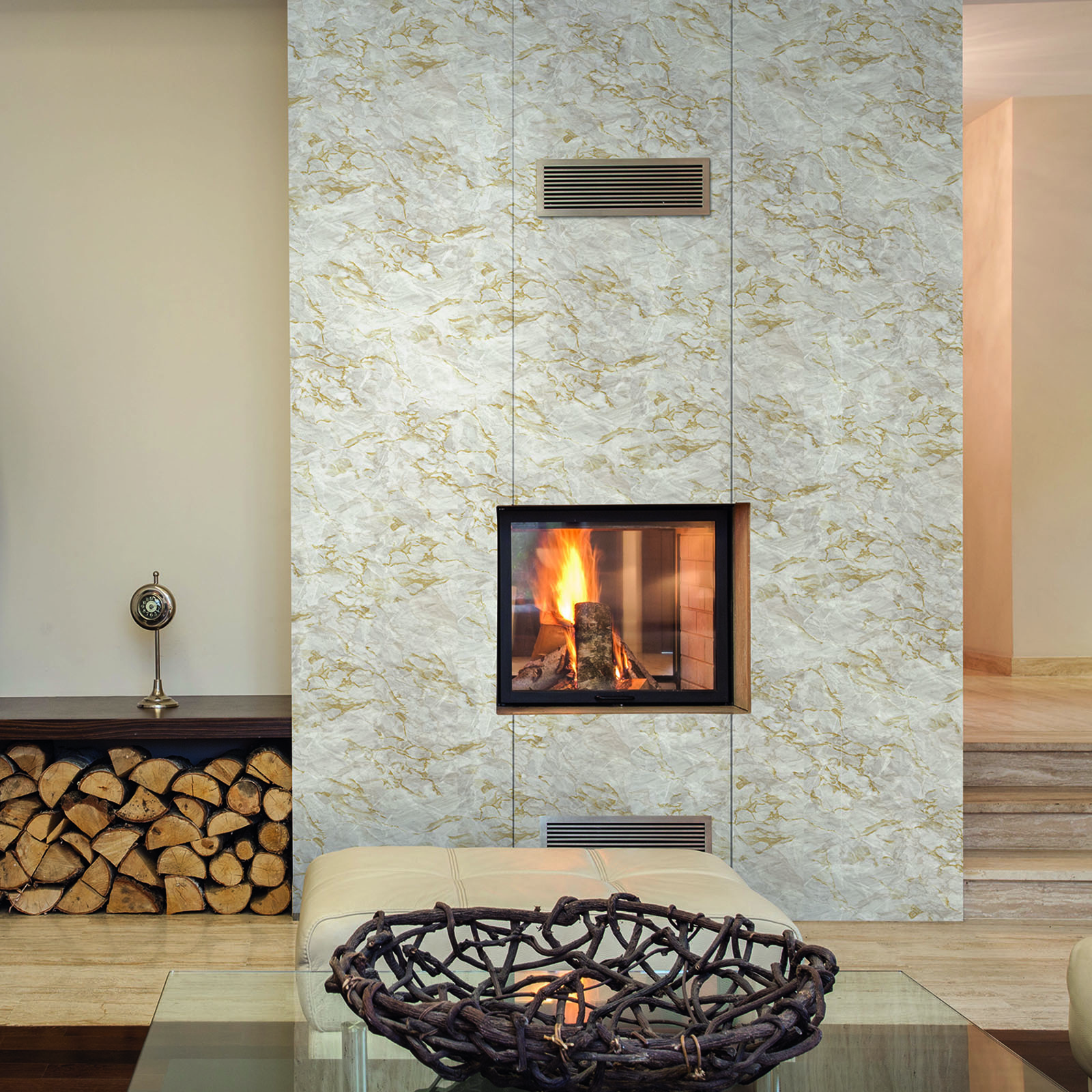 d-c fix Klebefolie - grau-creme - Marmor - 90x210 cm