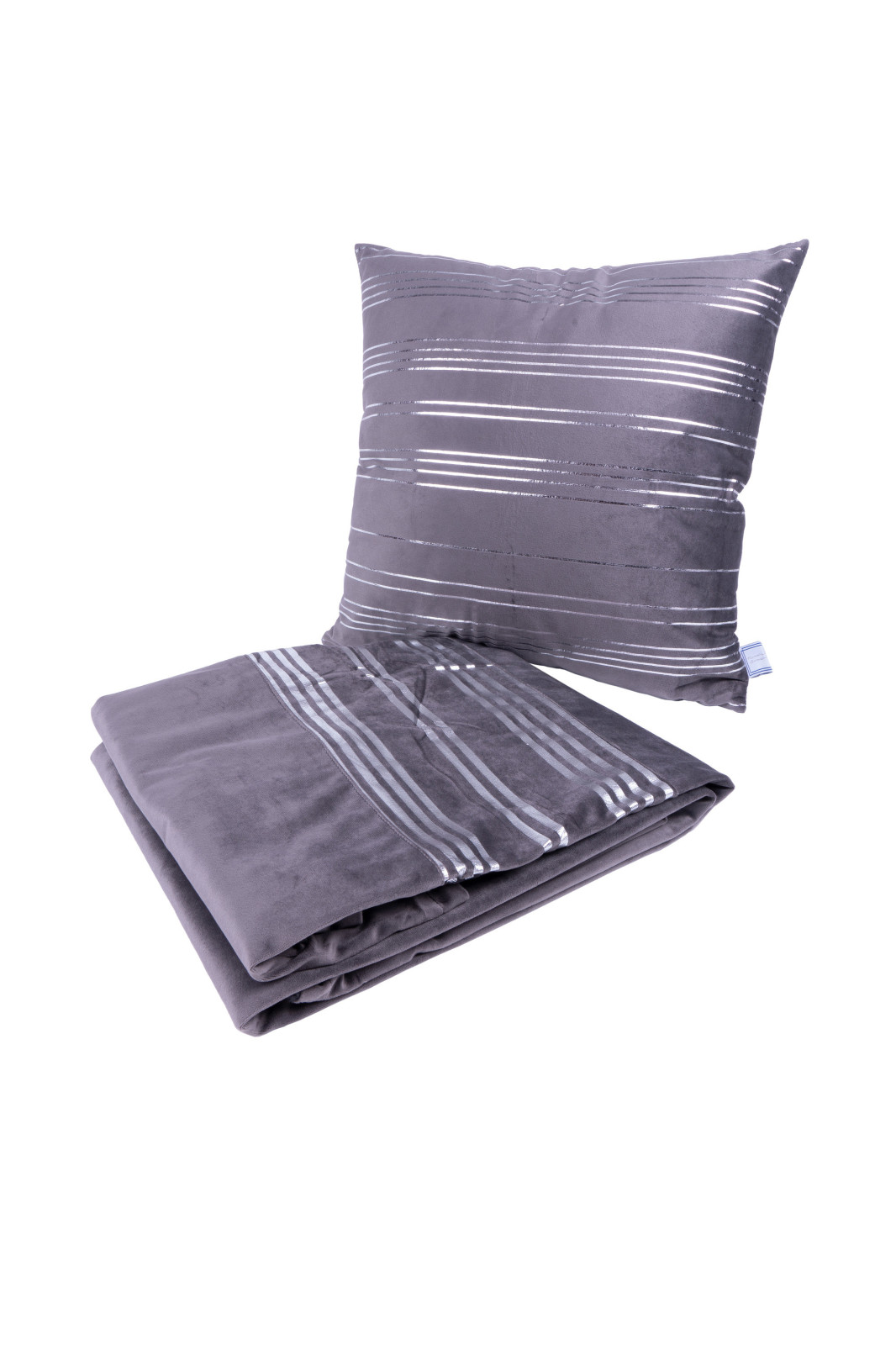 Decke & Kissen - graphit-silber - 45x45 cm