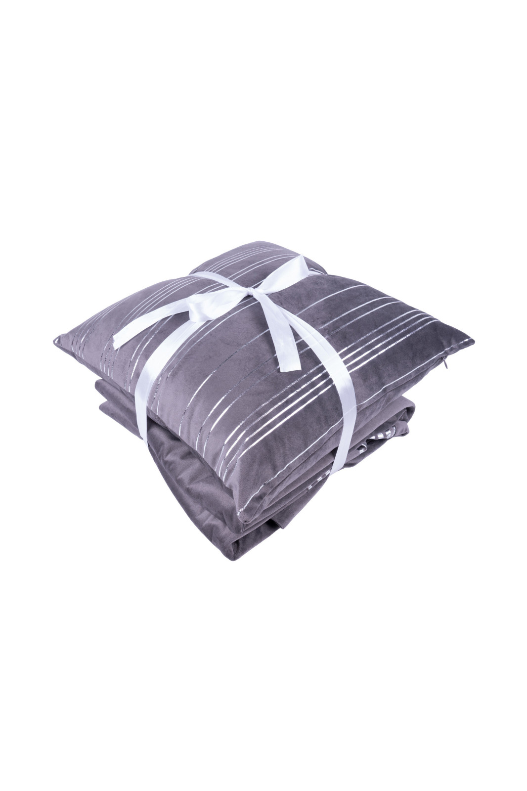 Decke & Kissen - graphit-silber - 45x45 cm