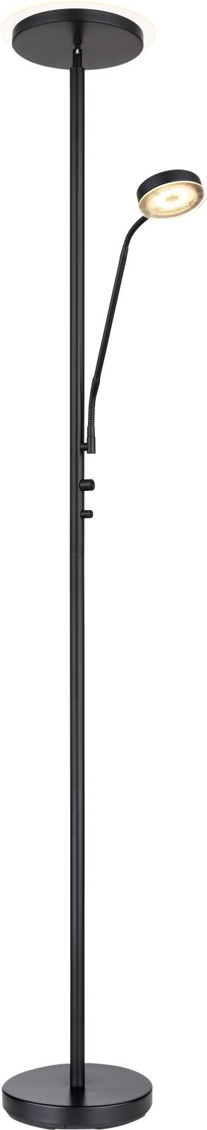 Deckenfluter - schwarz-matt - Flexarm - 180 cm