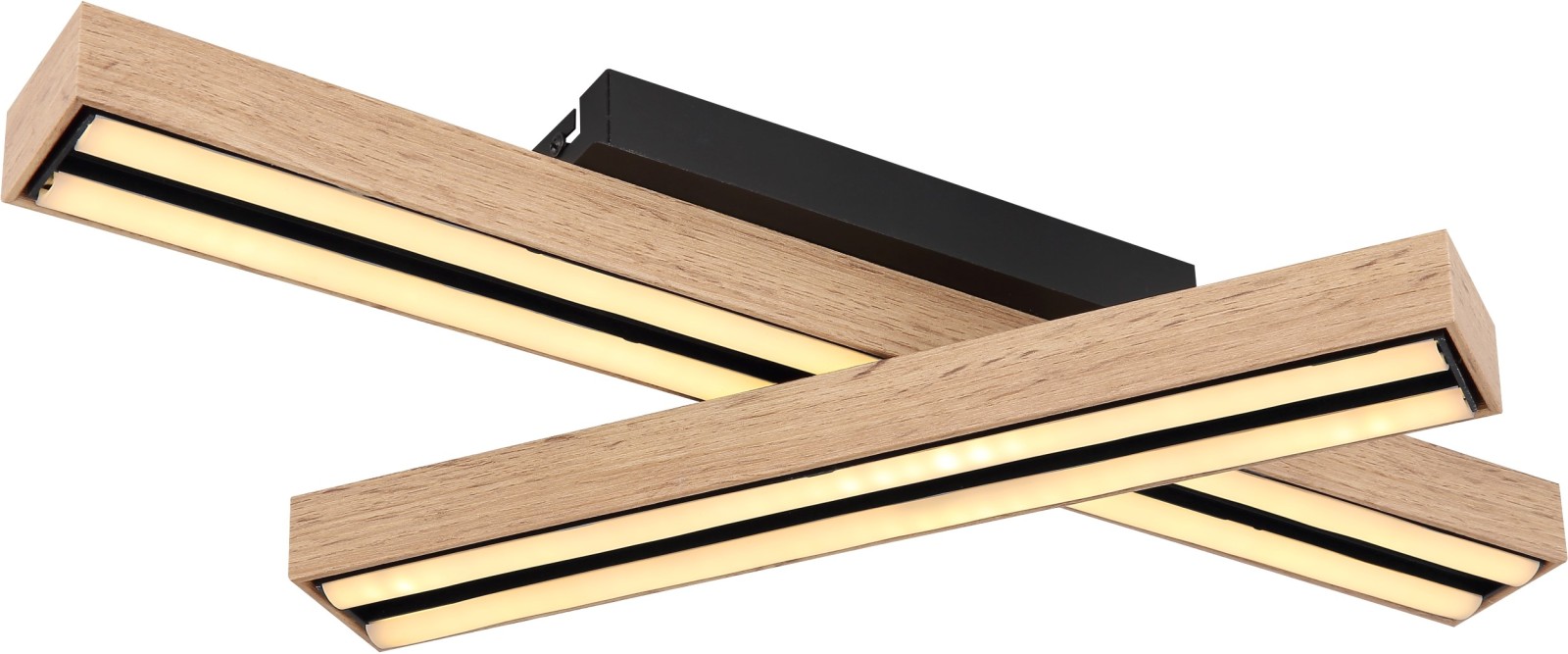 Deckenleuchte - schwarz matt - 51,5 cm breit