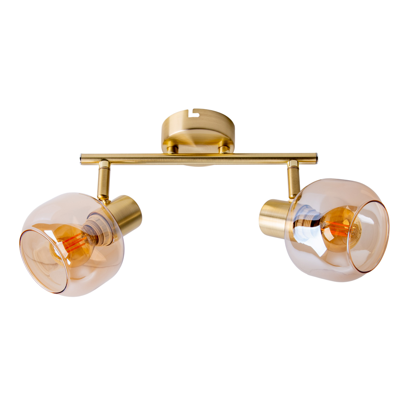 Deckenspot - goldfarben-amberfarben - 2-flammig