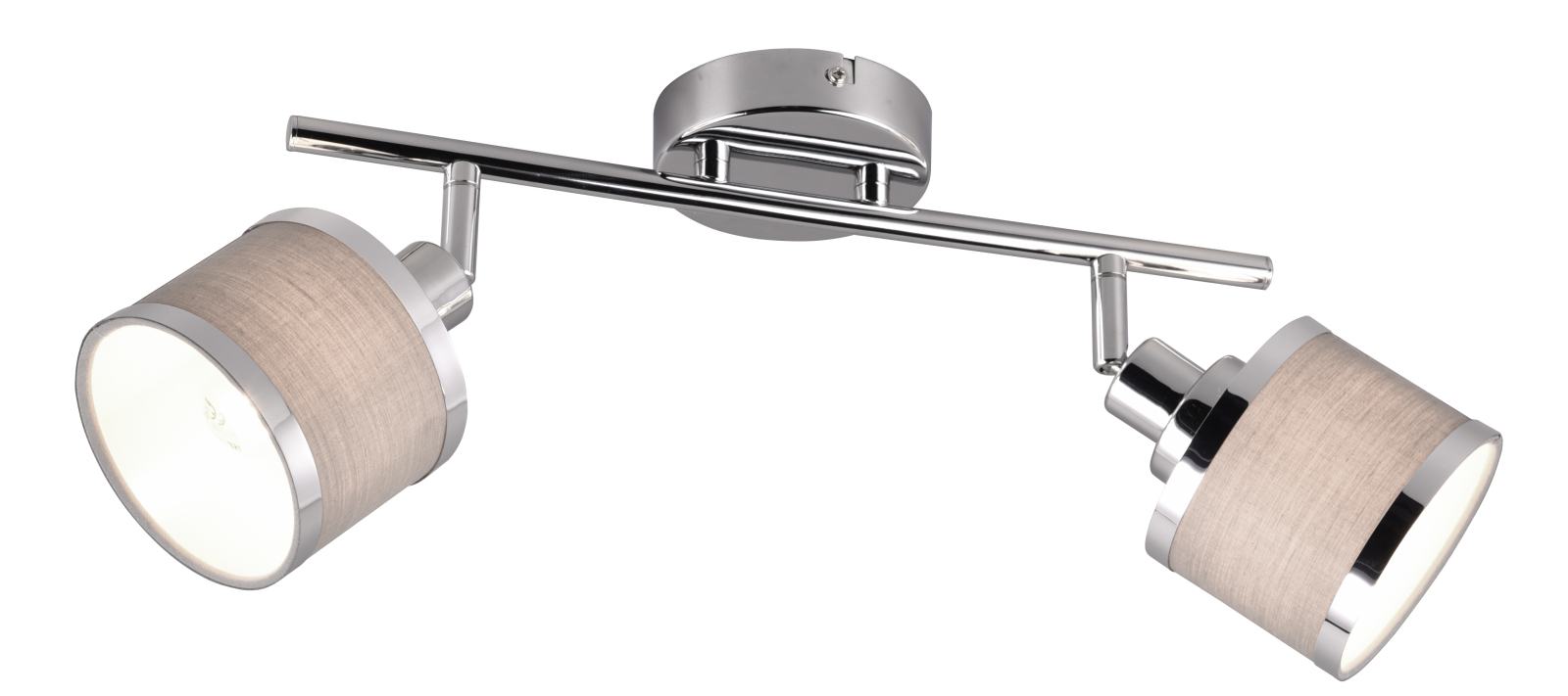 Deckenstrahler - Chrom-grau - 2-flammig