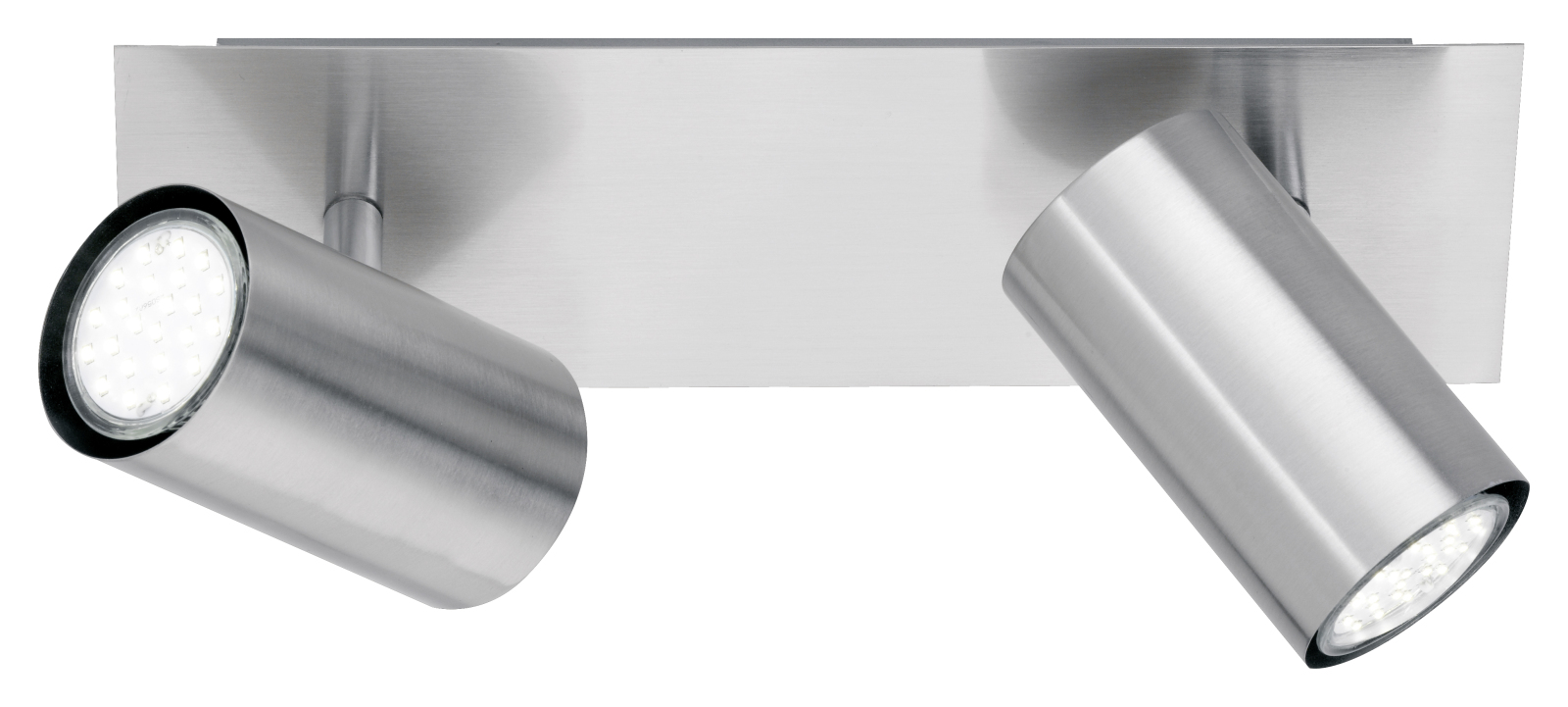 Deckenstrahler - Nickel matt - 2-flammig