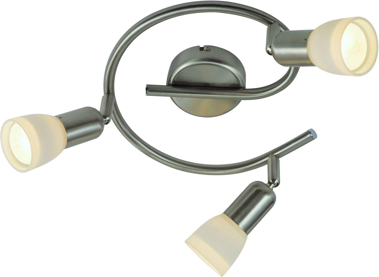 Deckenstrahler - nickel matt - 3-flammig
