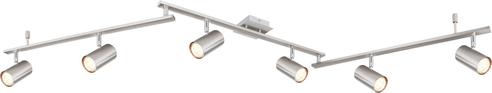 Deckenstrahler - Nickel matt - beweglich - 180 cm