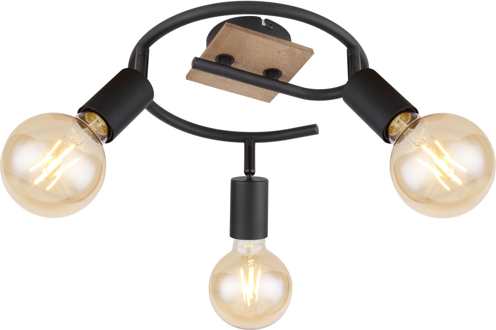 Deckenstrahler - schwarz matt - Ø 25 cm