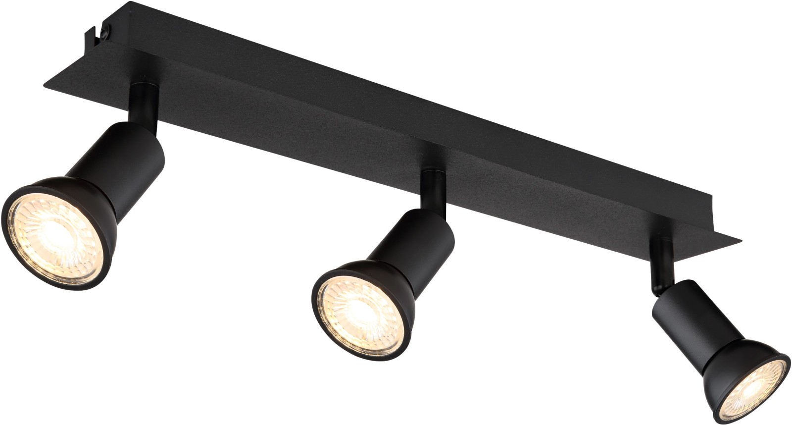 Deckenstrahler - schwarz matt - Metall - 40 cm