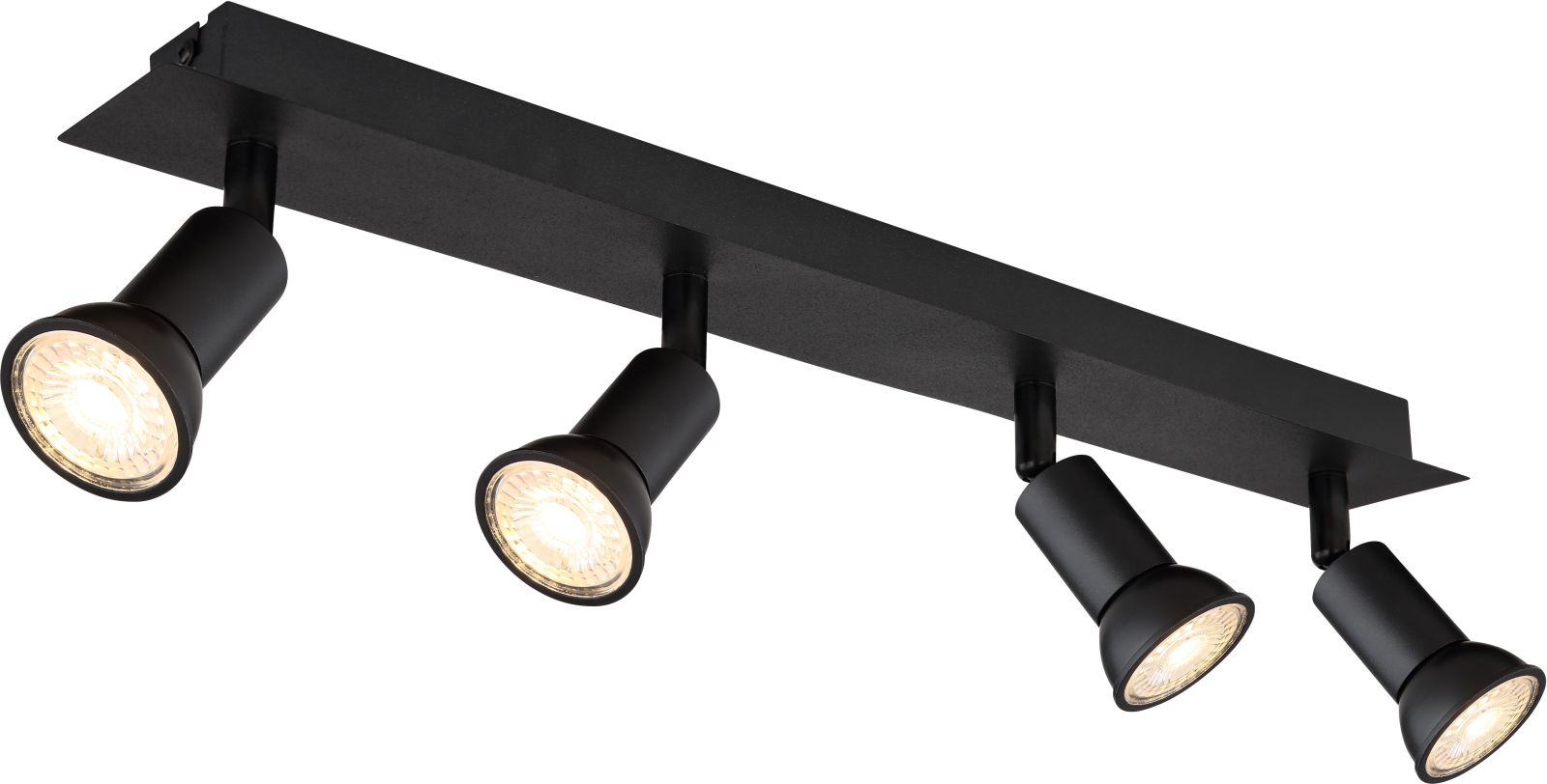 Deckenstrahler - schwarz matt - Metall - 50 cm