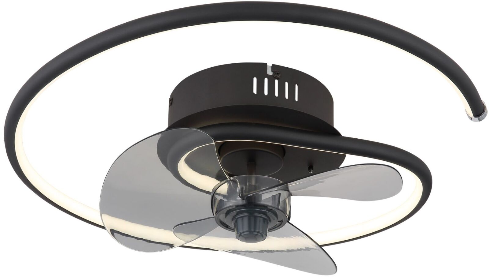 Deckenventilator KOREN - schwarz-rauchfarben - Memoryfunktion - Ø 45 cm