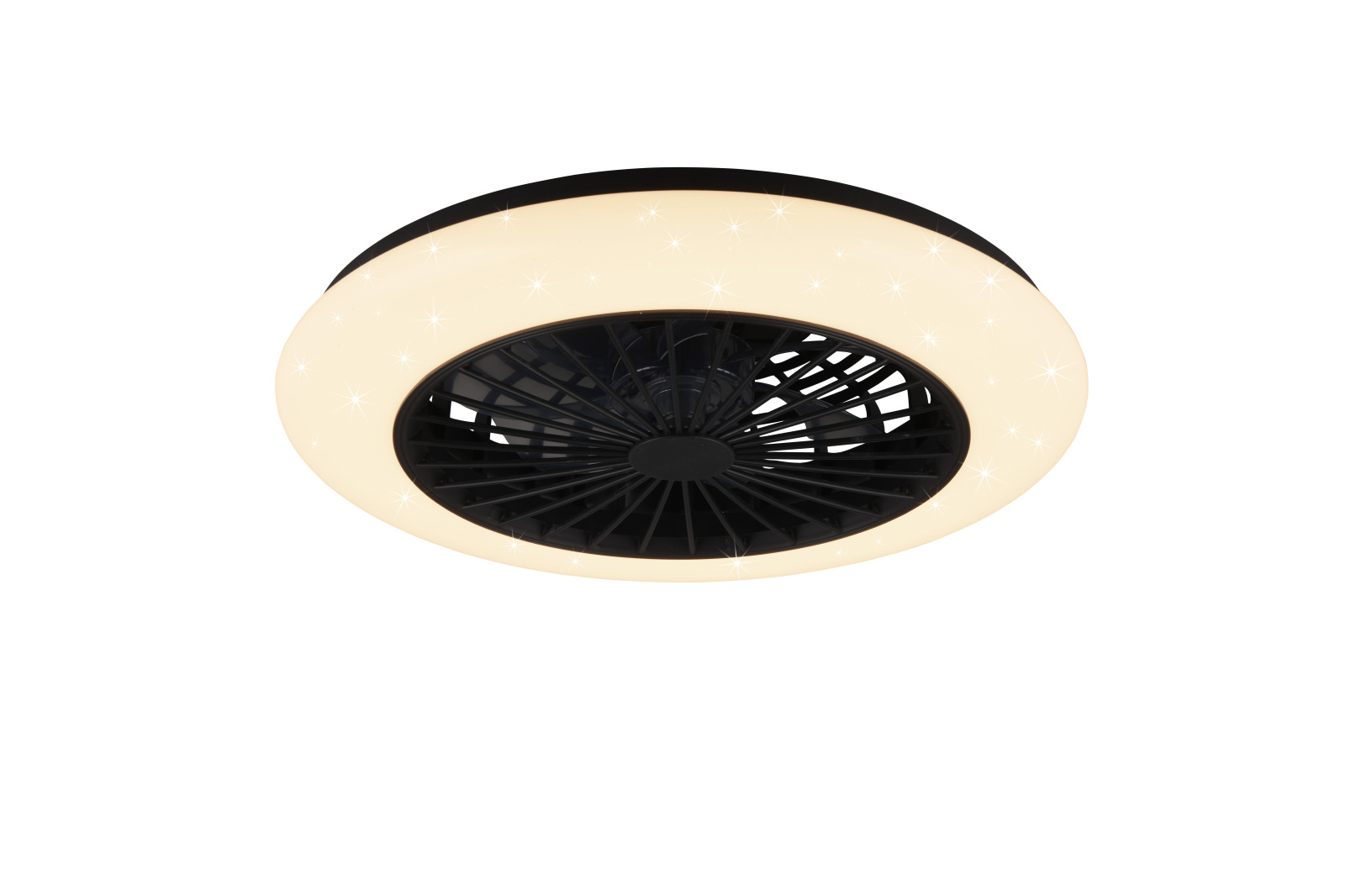 Deckenventilator - schwarz matt - mit LED - Ø 50 cm