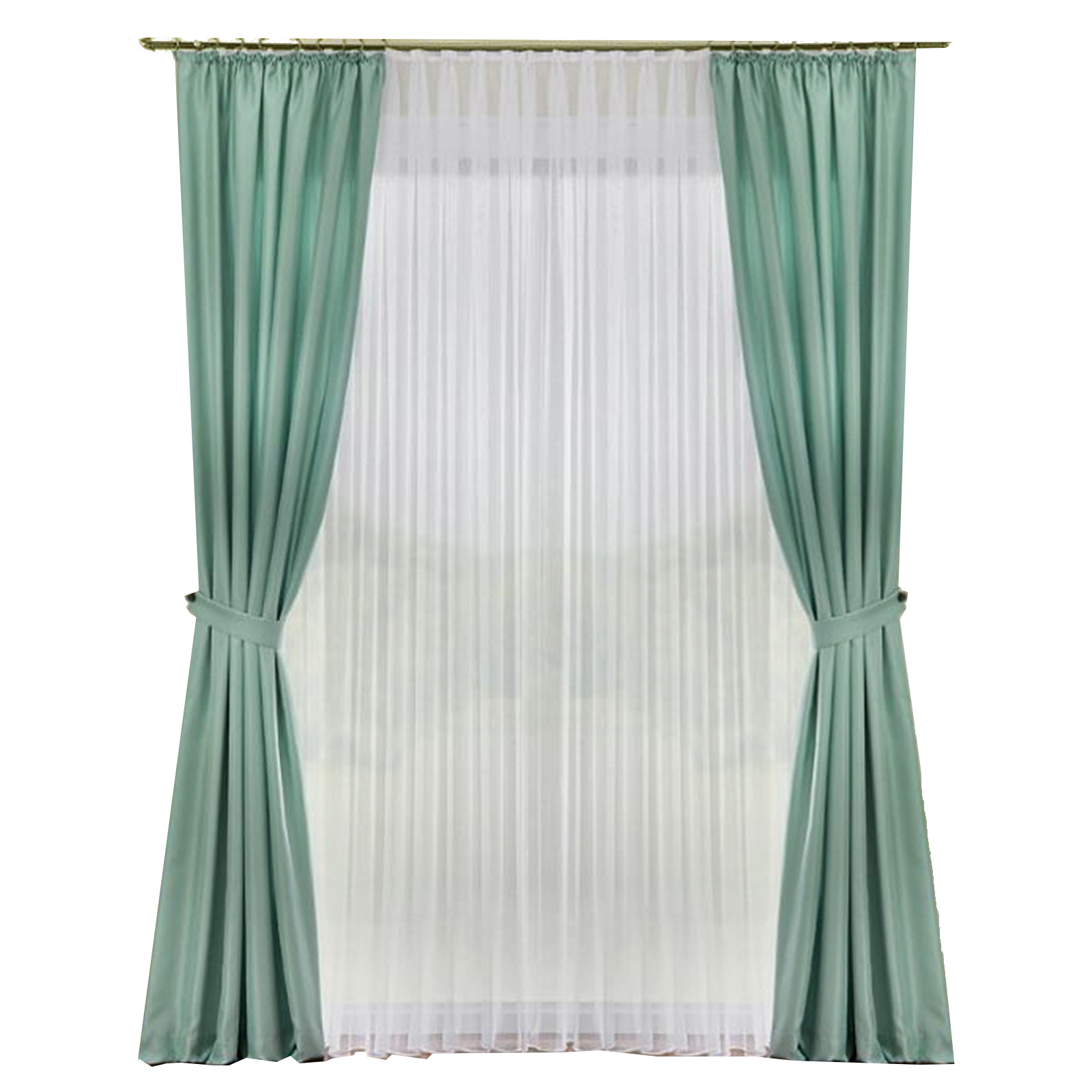 Deko-Garnitur - mint - mit U-Band - 135x230 cm