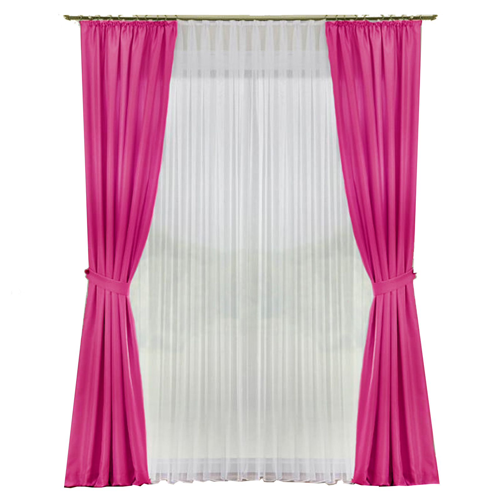 Deko-Garnitur - pink - mit U-Band - 135x230 cm