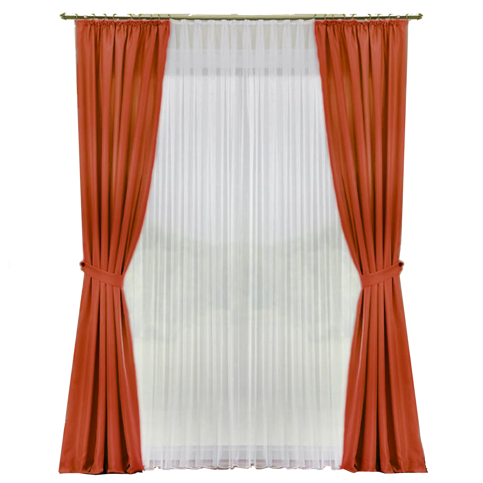 Deko-Garnitur - terra - mit U-Band - 135x230 cm