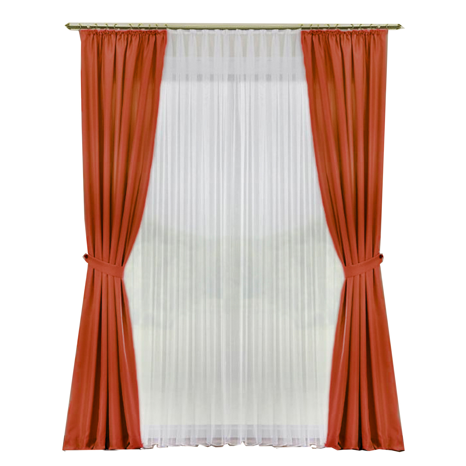Deko-Garnitur - terra - mit U-Band - 135x245 cm