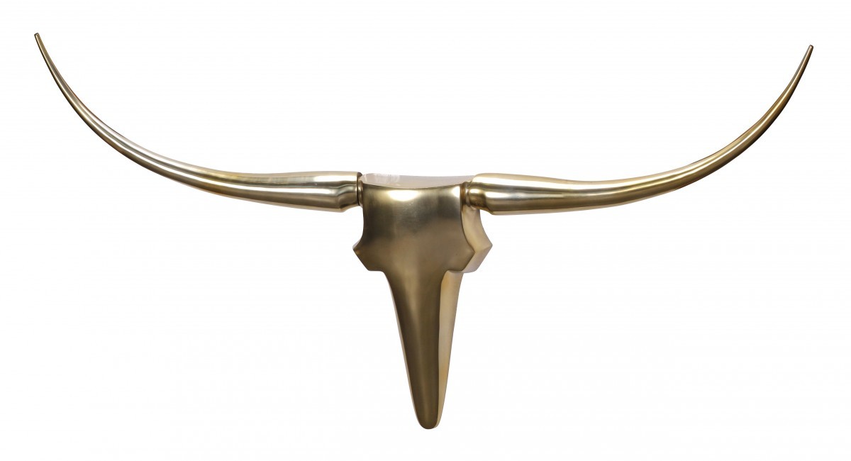 Deko-Geweih Bulle - gold - 125 cm breit