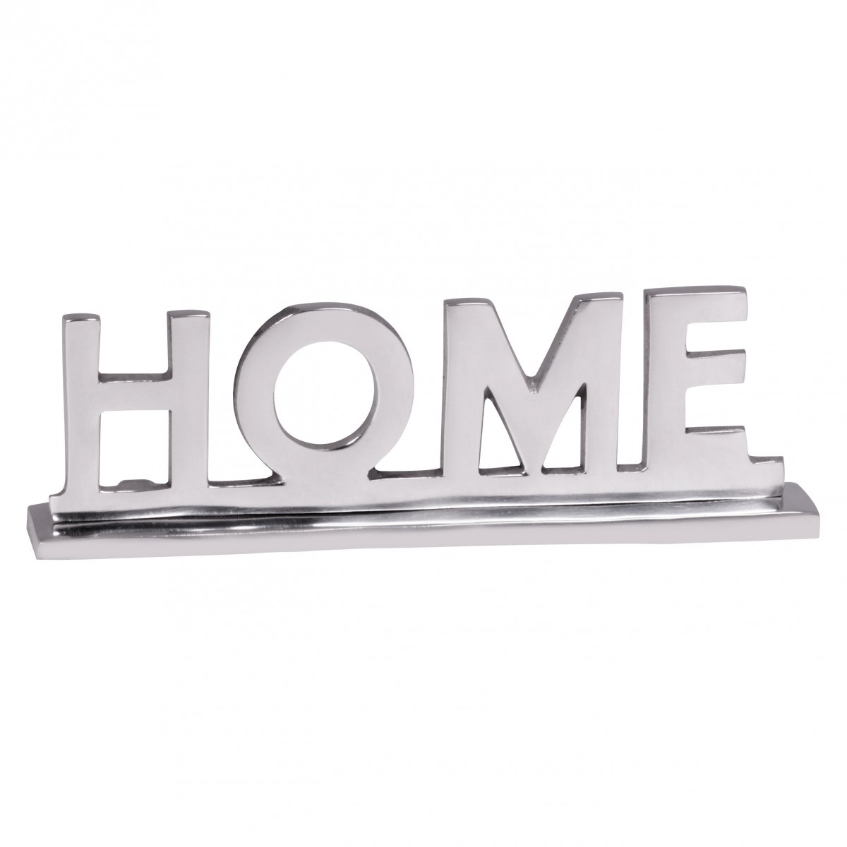Deko-Skulptur HOME - silberfarben - Aluminium
