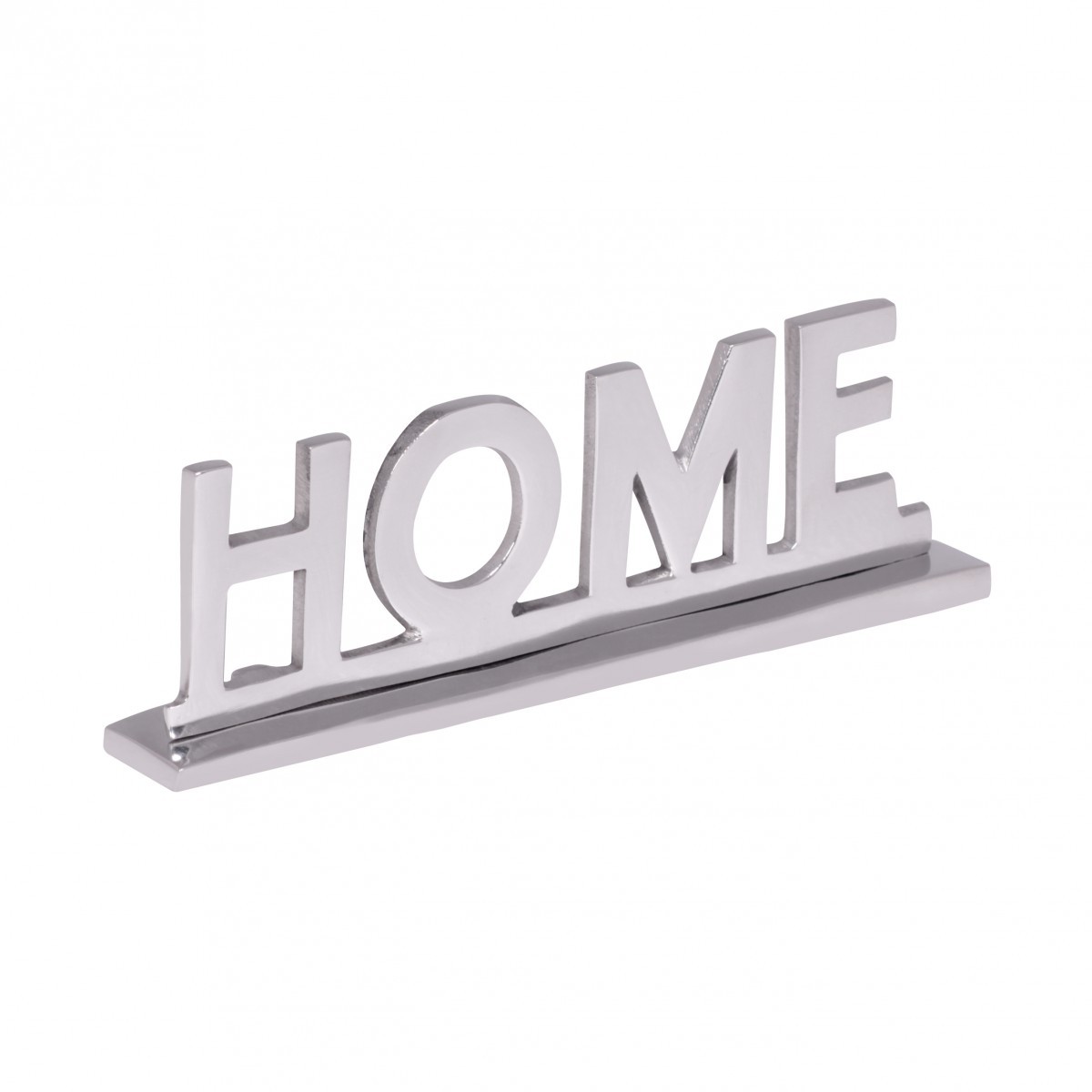 Deko-Skulptur HOME - silberfarben - Aluminium