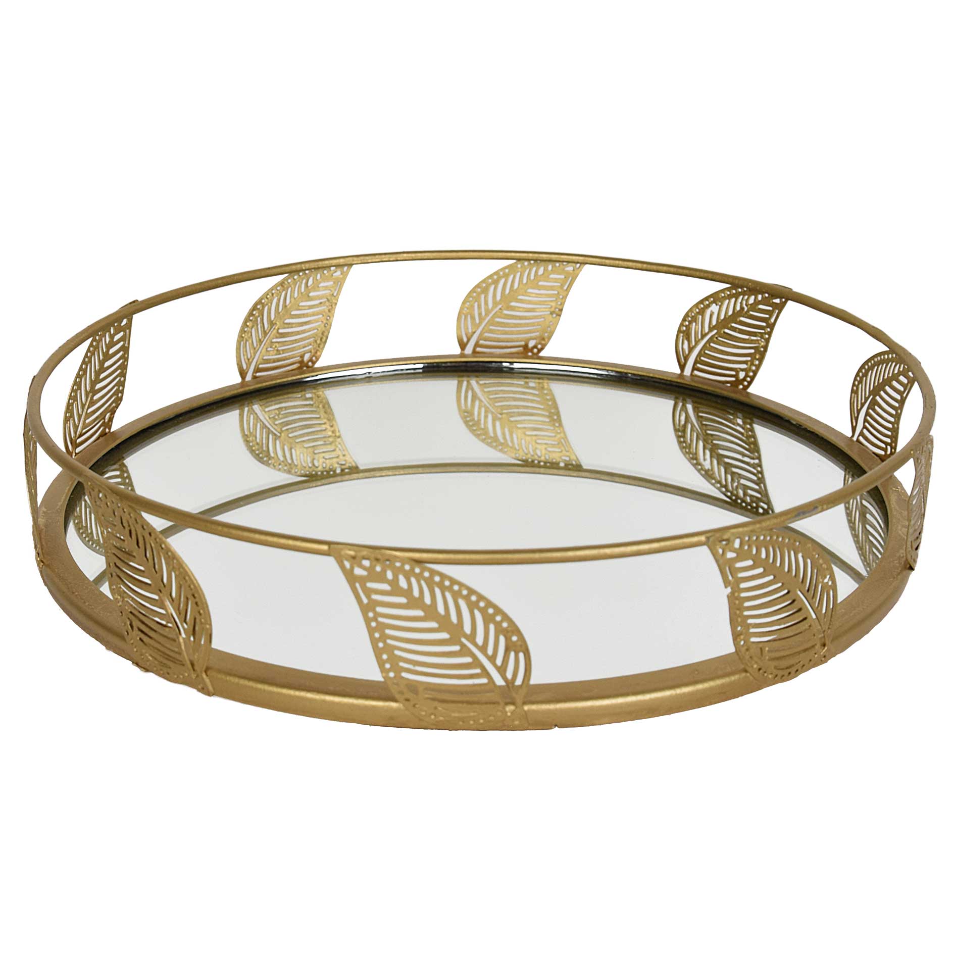 Deko Tablett - gold - Ø 20 cm
