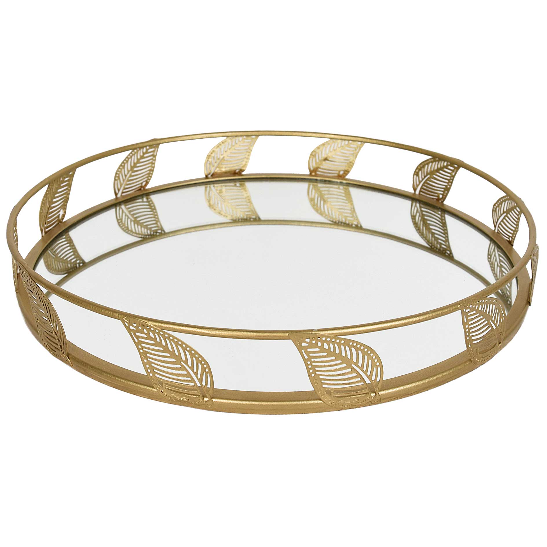 Deko Tablett - gold - Ø 25 cm