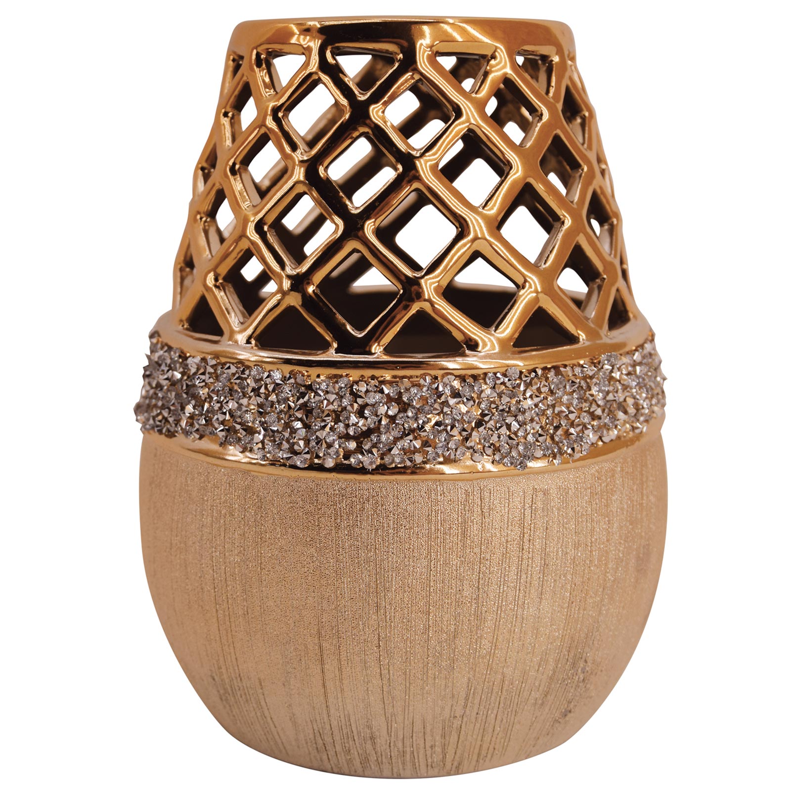 Deko-Vase - gold - 19,5 cm hoch