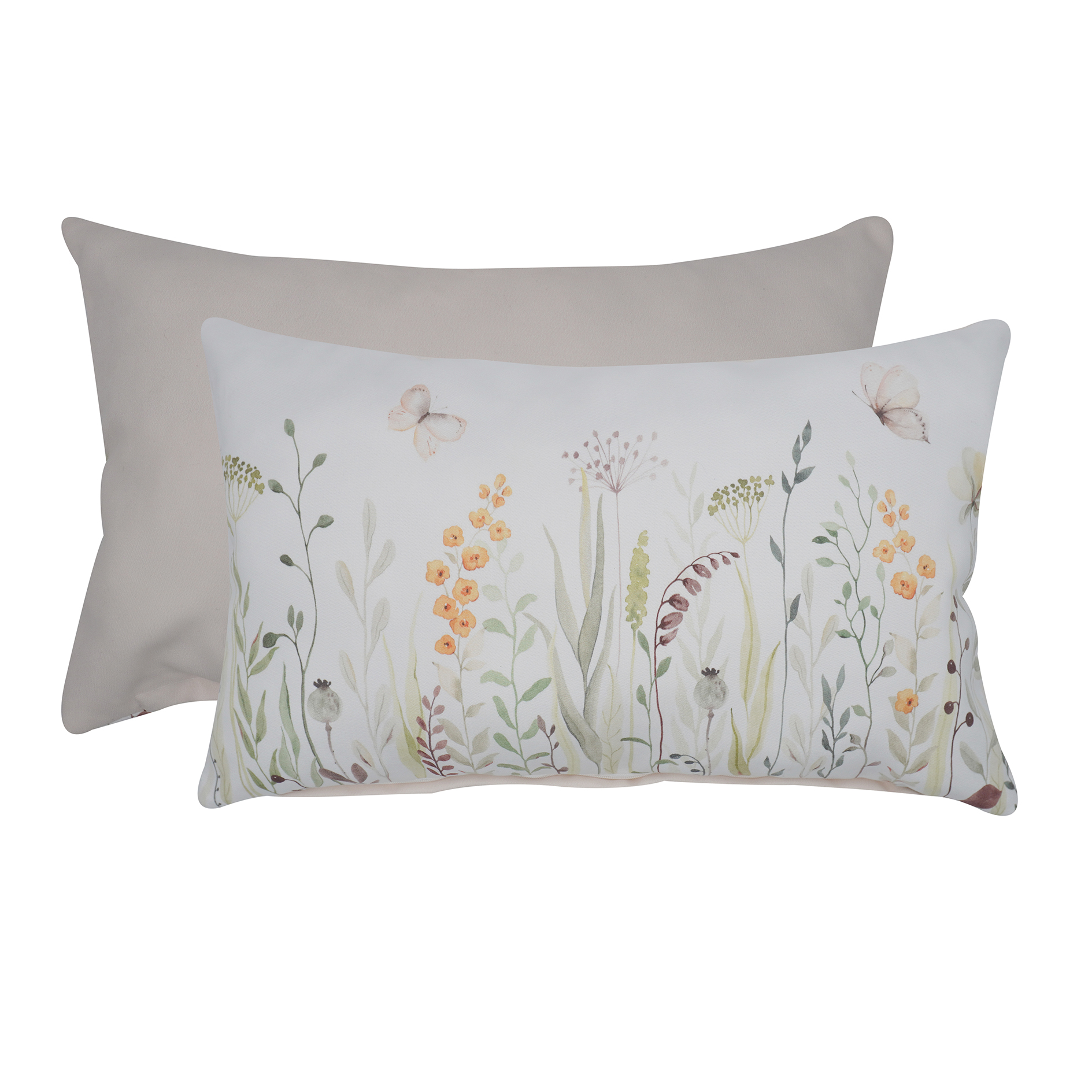 Dekokissen - Blumen-Design - 50x30 cm